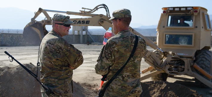 Soldiers from the 624th vertical construction company training the Afghan engineer Corps. January 2013 Soldiers from the 624th vertical construction company training the Afghan engineer Corps. January 2013