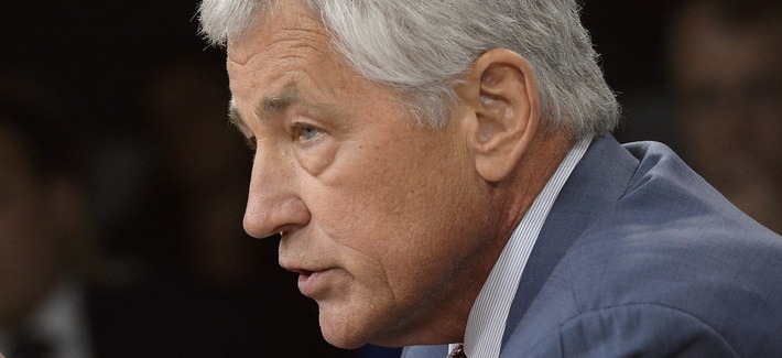 Defense Secretary Chuck Hagel and Vice Chairman of the Joint Chiefs of Staff Adm. James Winnefeld at a press conference on Wednesday Defense Secretary Chuck Hagel and Vice Chairman of the Joint Chiefs of Staff Adm. James Winnefeld at a press conference on Wednesday