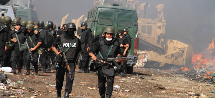 Egypt's security forces breaking up a protest in the Nasr City district of Cairo Egypt's security forces breaking up a protest in the Nasr City district of Cairo