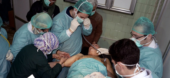 Doctors treat a victim of a chemical weapons attack in Syria in March 2013 Doctors treat a victim of a chemical weapons attack in Syria in March 2013