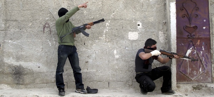 Syrian rebels on alert after hearing gunfire in Damascus Syrian rebels on alert after hearing gunfire in Damascus