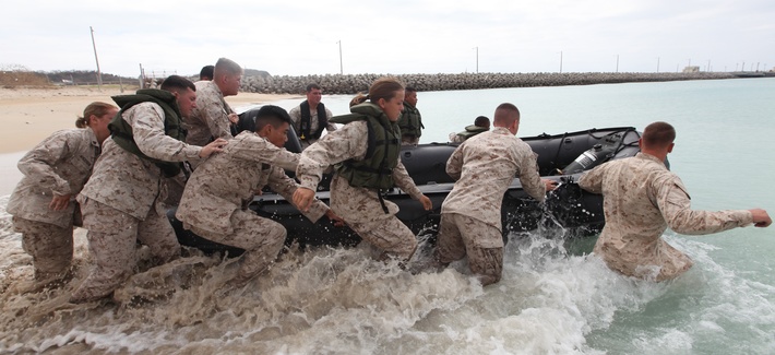 Marines participating in a training exercise in Okinawa Marines participating in a training exercise in Okinawa