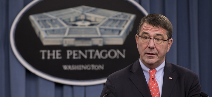 Deputy Defense Secretary Ash Carter speaking to reporters at the Pentagon Deputy Defense Secretary Ash Carter speaking to reporters at the Pentagon