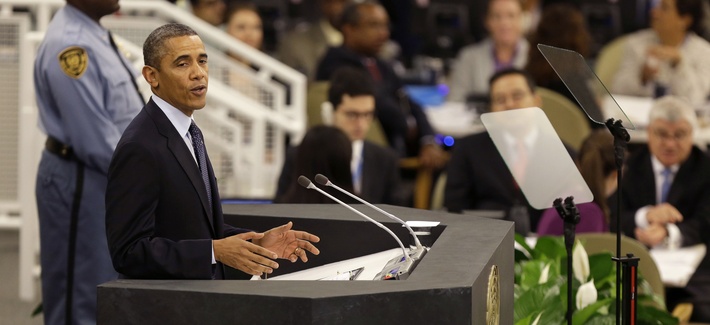 President Obama speaking at the U.N. General Assembly President Obama speaking at the U.N. General Assembly