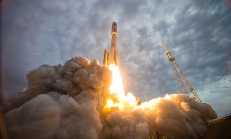 An Atlas V rocket launches the Navy's Mobile User Objective System 2 satellite An Atlas V rocket launches the Navy's Mobile User Objective System 2 satellite