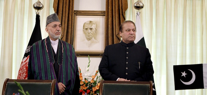 Afghan President Hamid Karzai and Pakistani Prime Minister Nawaz Sharif met in Islamabad on Aug. 26. Afghan President Hamid Karzai and Pakistani Prime Minister Nawaz Sharif met in Islamabad on Aug. 26.