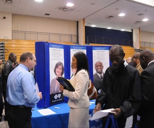 Veterans and soldiers at a job fair at Fort Jackson Veterans and soldiers at a job fair at Fort Jackson