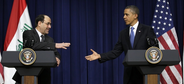 President Obama and Iraqi President Nouri al-Maliki at the White House on Dec. 12, 2011. President Obama and Iraqi President Nouri al-Maliki at the White House on Dec. 12, 2011.