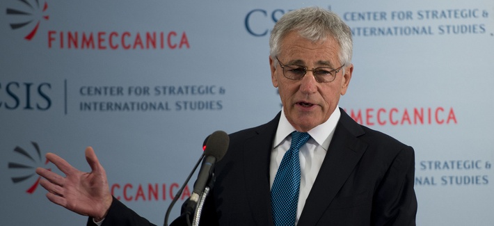 Defense Secretary Chuck Hagel speaks at the Center for Strategic and International Studiesin Washington D.C. on Tuesday. Defense Secretary Chuck Hagel speaks at the Center for Strategic and International Studiesin Washington D.C. on Tuesday.