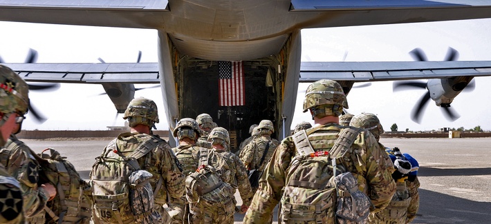 Soldiers board an Air Force C-130 bound for Joint Base Lewis-McChord Soldiers board an Air Force C-130 bound for Joint Base Lewis-McChord