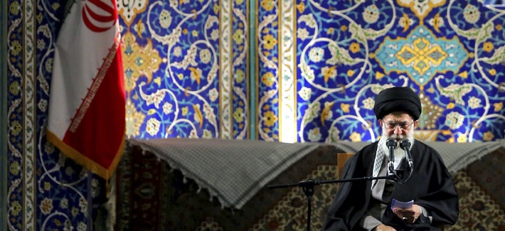 Iran's Supreme Leader Ayatollah Ali Khamenei said Iran would never give in to sanctions, speaking to the paramilitary Basij force at the Imam Khomeini Grand Mosque in Tehran, Iran, Nov. 20, 2013. Iran's Supreme Leader Ayatollah Ali Khamenei said Iran would never give in to sanctions, speaking to the paramilitary Basij force at the Imam Khomeini Grand Mosque in Tehran, Iran, Nov. 20, 2013.