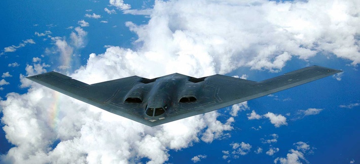 A B-2A Spirit bomber, one of the systems that has received the Family of Advanced Beyond Line-of-Sight Terminals A B-2A Spirit bomber, one of the systems that has received the Family of Advanced Beyond Line-of-Sight Terminals