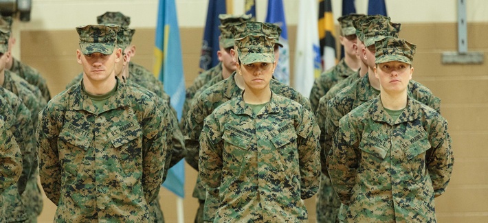Pfc. Cristina Fuentes Montenegro, one of the first 3 women to graduate from the Infantry Training Battalion course Pfc. Cristina Fuentes Montenegro, one of the first 3 women to graduate from the Infantry Training Battalion course