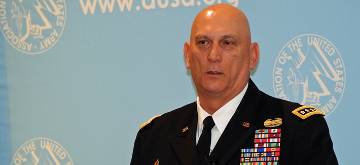 Army Chief of Staff Gen. Ray Odierno speaking at a breakfast hosted by AUSA Army Chief of Staff Gen. Ray Odierno speaking at a breakfast hosted by AUSA