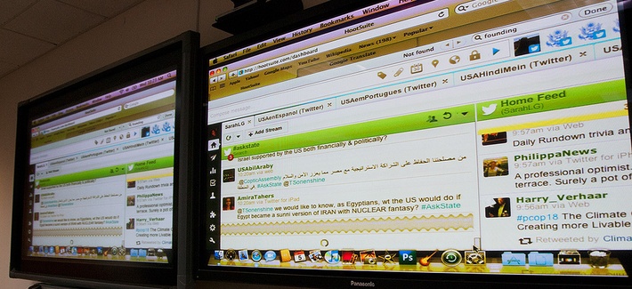 The State Department's Twitter feeds during a global Twitter chat with former undersecretary of state for public diplomacy Tara Sonenshine The State Department's Twitter feeds during a global Twitter chat with former undersecretary of state for public diplomacy Tara Sonenshine