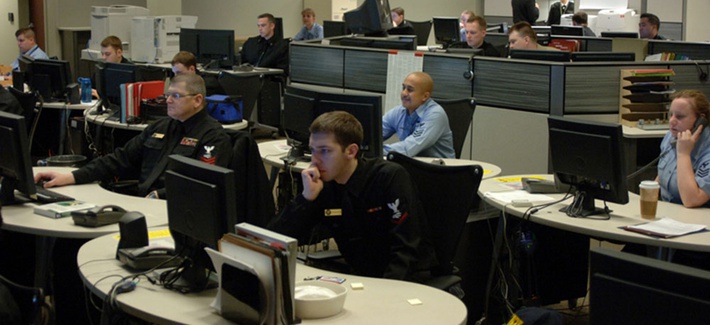 Sailors working at the Navy Cyber Defense Operations Command Sailors working at the Navy Cyber Defense Operations Command
