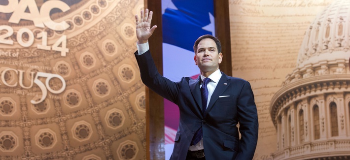 Sen. Marco Rubio, R-Fla., after speaking at the Conservative Political Action Committee conference Sen. Marco Rubio, R-Fla., after speaking at the Conservative Political Action Committee conference