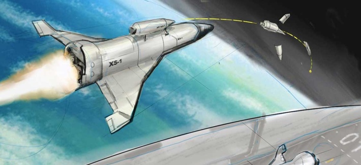 An artist's rendition of the XS-1 space plane