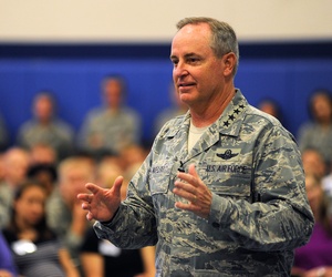 Air Force Chief of Staff Gen. Mark Welsh speaks at Schriever Air Force Base in Colorado Springs last July. Air Force Chief of Staff Gen. Mark Welsh speaks at Schriever Air Force Base in Colorado Springs last July.