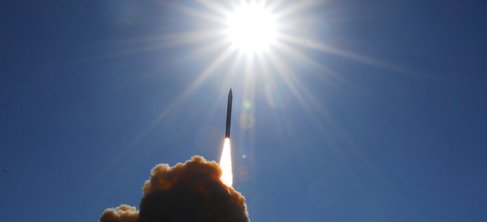 A Ground Base Interceptor shortly after its launch from Vandenberg AFB, Calif. on December 5, 2008. A Ground Base Interceptor shortly after its launch from Vandenberg AFB, Calif. on December 5, 2008.