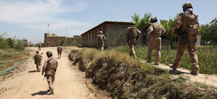 Army soldiers from the Czech Republic and the U.S. Army’s 1st Mechanized Company, 41st Battalion, 4th Rapid Deployment Brigade, patrol through the village of Dehe-Qadzi in Parwan province on Tuesday. Army soldiers from the Czech Republic and the U.S. Army’s 1st Mechanized Company, 41st Battalion, 4th Rapid Deployment Brigade, patrol through the village of Dehe-Qadzi in Parwan province on Tuesday.