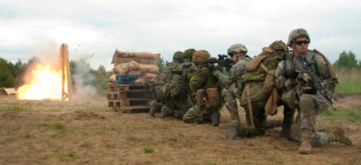 Paratroopers from the Army's 173rd Airborne Brigade participate in a breaching exercise with Canadian and Polish troops on May 27, 2014. Paratroopers from the Army's 173rd Airborne Brigade participate in a breaching exercise with Canadian and Polish troops on May 27, 2014.