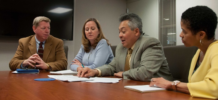 Civilians at the Air Force Reserve Command discuss manning requirements during a meeting at Robins Air Force Base, Ga., on January 23, 2014. Civilians at the Air Force Reserve Command discuss manning requirements during a meeting at Robins Air Force Base, Ga., on January 23, 2014.
