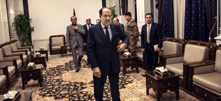 Iraqi Prime Minister Nouri al-Maliki waits for Secretary of State John Kerry ahead of a meeting on June 23, 2014. Iraqi Prime Minister Nouri al-Maliki waits for Secretary of State John Kerry ahead of a meeting on June 23, 2014.