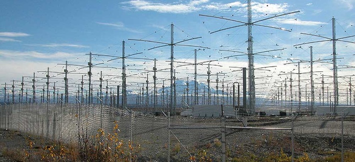 A photo of the HAARP radio array in Alaska. A photo of the HAARP radio array in Alaska.