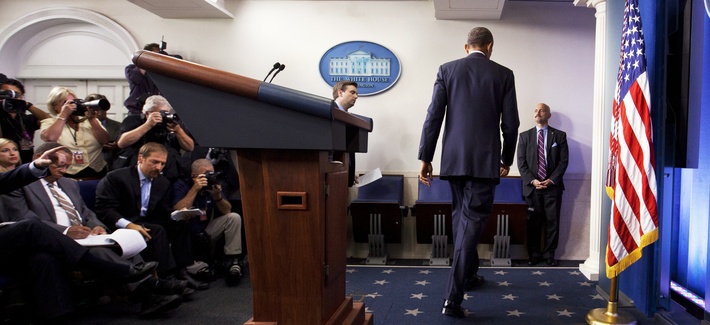 President Obama on Friday leaves the podium after speaking to reporters about the ongoing situation in Ukraine. President Obama on Friday leaves the podium after speaking to reporters about the ongoing situation in Ukraine.