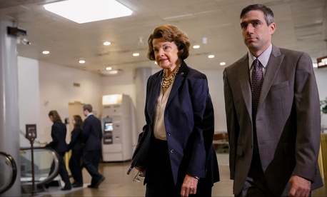 Senate Intelligence Committee Chair Sen. Dianne Feinstein, D-Calif. walks to a closed-door briefing with intelligence officials, June 4, 2014, on Capitol Hill in Washington. Senate Intelligence Committee Chair Sen. Dianne Feinstein, D-Calif. walks to a closed-door briefing with intelligence officials, June 4, 2014, on Capitol Hill in Washington.