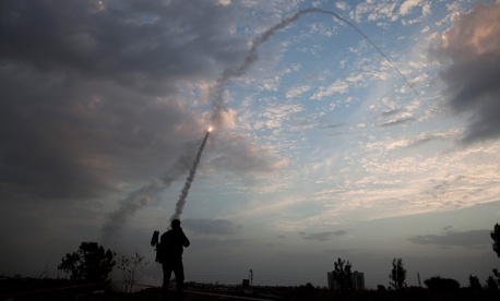 An Iron Dome missile is launched in Tel Aviv, to intercept a rocket fired from Gaza, Nov. 17, 2012. An Iron Dome missile is launched in Tel Aviv, to intercept a rocket fired from Gaza, Nov. 17, 2012.