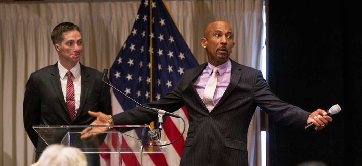 Montel Williams speaks during "The New Battleground: Veterans" event hosted by Defense One and IAVA, on July 30, 2014. Montel Williams speaks during "The New Battleground: Veterans" event hosted by Defense One and IAVA, on July 30, 2014.
