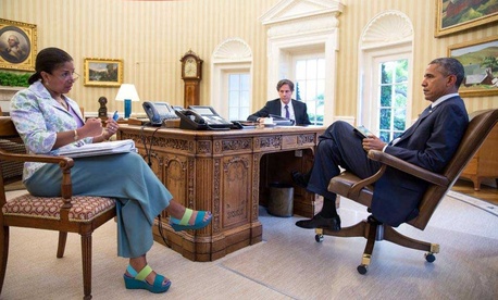 President Obama meets with National Security Advisor Susan Rice and Deputy National Security Advisor Tony Blinken in the Oval Office. President Obama meets with National Security Advisor Susan Rice and Deputy National Security Advisor Tony Blinken in the Oval Office.