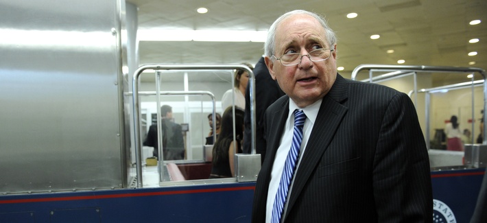 Senate Armed Services Committee Chairman Sen. Carl Levin, D-Mich., walks to a train after a closed door meeting on Capitol Hill. Senate Armed Services Committee Chairman Sen. Carl Levin, D-Mich., walks to a train after a closed door meeting on Capitol Hill.
