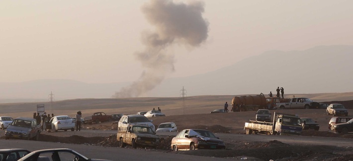 Smoke rises after air strikes targeting ISIL militants near the city of Irbil in northern Iraq, on August 8, 2014. Smoke rises after air strikes targeting ISIL militants near the city of Irbil in northern Iraq, on August 8, 2014.