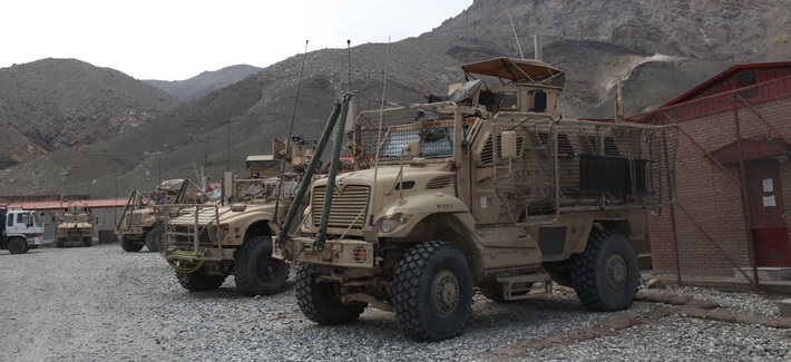 MRAPs sit at Forward Operating Base Tagab, Kapisa province, Afghanistan. MRAPs sit at Forward Operating Base Tagab, Kapisa province, Afghanistan.