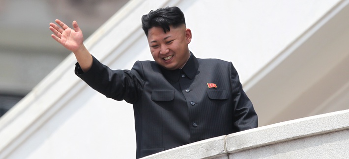 North Korean leader Kim Jong Un waves to war veterans during a military parade celebrating the 60th anniversary of the Korean War armistice in Pyongyang, North Korea. North Korean leader Kim Jong Un waves to war veterans during a military parade celebrating the 60th anniversary of the Korean War armistice in Pyongyang, North Korea.