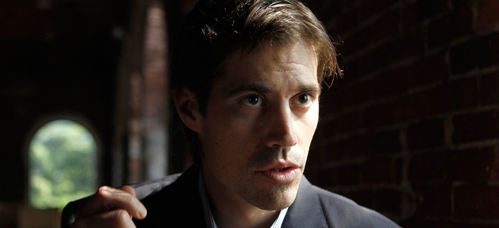 Journalist James Foley, of Rochester, N.H., responds to questions during an interview with The Associated Press, in Boston, May 27, 2011. Journalist James Foley, of Rochester, N.H., responds to questions during an interview with The Associated Press, in Boston, May 27, 2011.