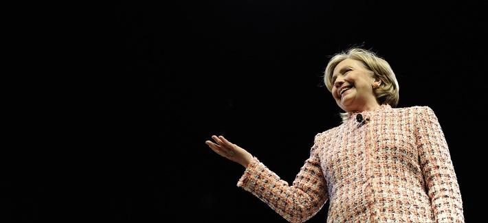 Former Secretary of State HIllary Clinton speaks at the Edmund Fusco Contemporary Issues Forum at the University of Connecticutt, on April 23, 2014. Former Secretary of State HIllary Clinton speaks at the Edmund Fusco Contemporary Issues Forum at the University of Connecticutt, on April 23, 2014.