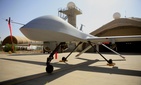 June 21, 2007, a MQ-4 Predator controlled by the 46th Expeditionary Reconnaissance Squadron stands on the tarmac at Balad Air Base, north of Baghdad, Iraq.