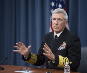 U.S. Navy Adm. Samuel J. Locklear III, the commander of U.S. Pacific Command, conducts a press briefing at the Pentagon in Arlington, Va., Jan. 23, 2014. U.S. Navy Adm. Samuel J. Locklear III, the commander of U.S. Pacific Command, conducts a press briefing at the Pentagon in Arlington, Va., Jan. 23, 2014.