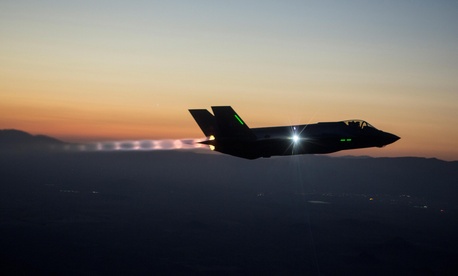An F-35 Integrated Test Force completes a series of night flights, on December 27, 2013.