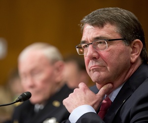 Defense Secretary Ash Carter and Joint Chiefs Chairman Gen. Martin Dempsey testify on Capitol Hill in Washington, Wednesday, May 6, 2015, before the Senate Appropriations Committee. Defense Secretary Ash Carter and Joint Chiefs Chairman Gen. Martin Dempsey testify on Capitol Hill in Washington, Wednesday, May 6, 2015, before the Senate Appropriations Committee.
