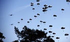 Paratroopers take part in an exercise of the U.S. Army Global Response Force in Hohenfels, Germany, Aug. 26, 2015.
