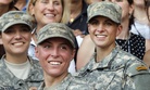 U.S. Army First Lt. Shaye Haver, center, and Capt. Kristen Griest, right, at Ranger school graduation, Aug. 21, 2015.