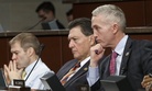 Members of the House Select Committee on Benghazi, from left, Rep. Jim Jordan, R-Ohio, Rep. Lynn Westmoreland, R-Ga., Committee Chairman Rep. Trey Gowdy, R-S.C., and Rep. Elijah Cummings, D-Md., the ranking member, listen to witnesses from the CIA and Sta