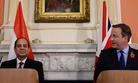 Britain's Prime Minister David Cameron, right, with Egyptian President Abdel Fattah el-Sissi, Nov. 5, 2015, at 10 Downing Street, London.