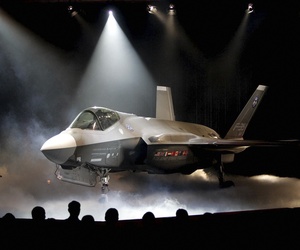In this July 7, 2006 photo, the Lockheed Martin F-35 Joint Strike Fighter is shown after it was unveiled in a ceremony in Fort Worth, Texas. In this July 7, 2006 photo, the Lockheed Martin F-35 Joint Strike Fighter is shown after it was unveiled in a ceremony in Fort Worth, Texas.