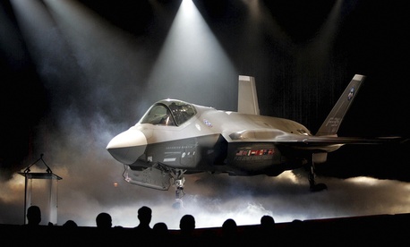 In this July 7, 2006 photo, the Lockheed Martin F-35 Joint Strike Fighter is shown after it was unveiled in a ceremony in Fort Worth, Texas. In this July 7, 2006 photo, the Lockheed Martin F-35 Joint Strike Fighter is shown after it was unveiled in a ceremony in Fort Worth, Texas.